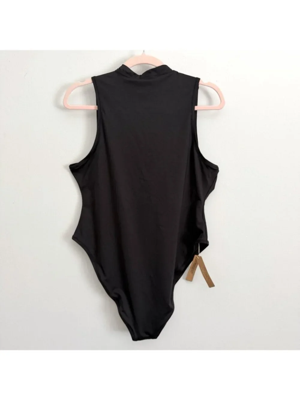 NEW Skims Black Zip Front Sleeveless One Piece Swimsuit Women’s Size 2X
